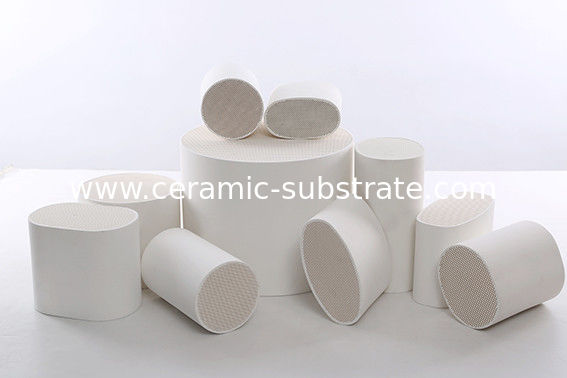 Cordierite Diesel Particulate Filter , White Ceramic Substrate